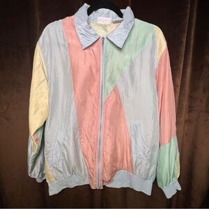 Vintage 100% silk Blair jacket 💗 pastel colors 💗 lined 💗 excellent 💗 medium